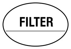 Filter button on the thermostat