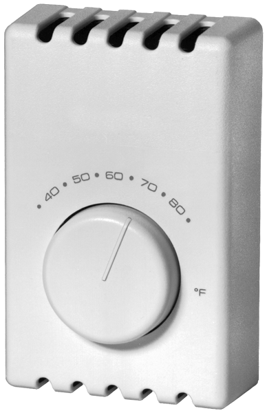 Resideo T410 line voltage electric heat thermostat with temperature setting knob